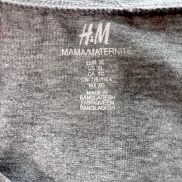 H&M maternity Cotton T-shirt gray with an adorable ladybug‎ pattern Size XL - Picture 9 of 11